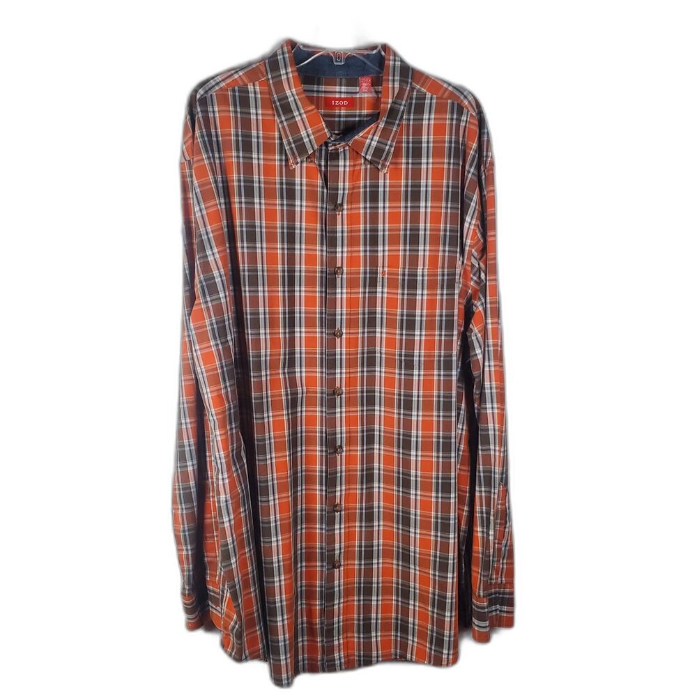 Men's Long Sleeve Button Down Plaid Flannel Shirt Size XXL